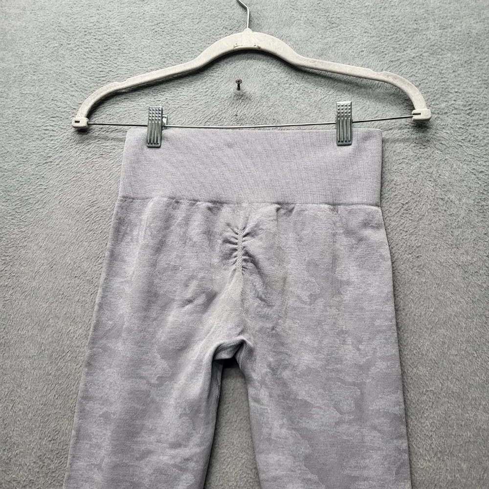 Gymshark‎ Women Activewear Pants S Gray Nylon Polyester Camouflage Yoga Legging